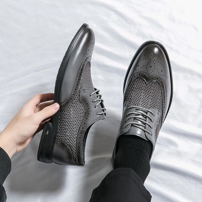 Gonzalo | Blucher de Cuero Hombre Brogue Malla Transpirable