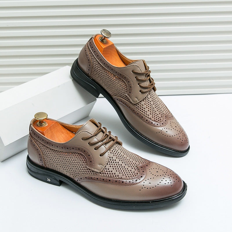 Gonzalo | Blucher de Cuero Hombre Brogue Malla Transpirable