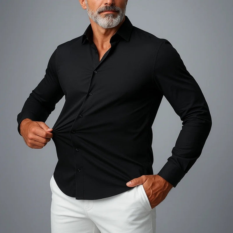 Gonzalo | Camisa de Manga Larga Slim Fit Hombre Cuello Clásico