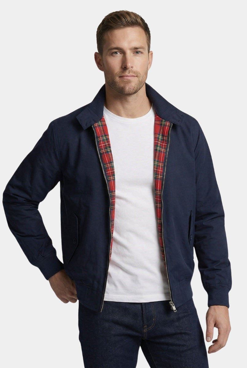 Gonzalo | Chaqueta Harrington Hombre Forro Tartán