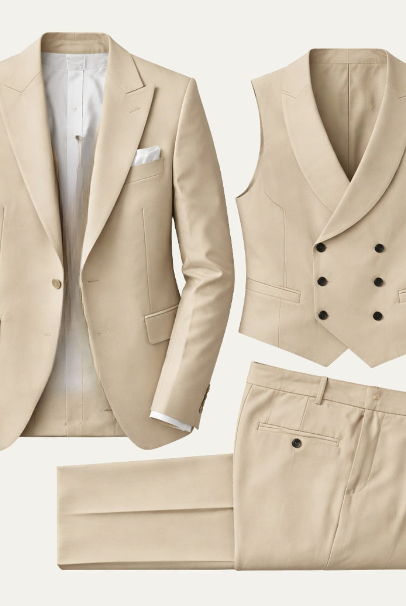 Gonzalo | Traje de Novio de 3 Piezas Hombre Slim Fit Chaleco
