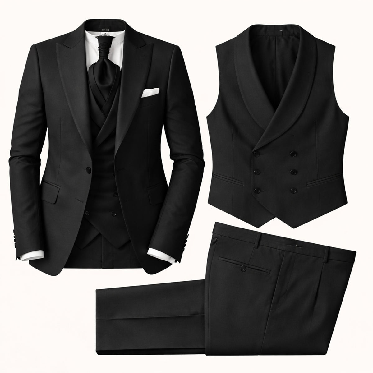 Gonzalo | Traje de Novio de 3 Piezas Hombre Slim Fit Chaleco