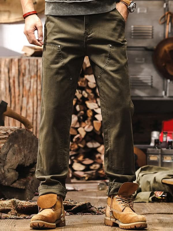 Guillermo | Pantalones de Trabajo Hombre Sarga de Algodón Pierna Recta