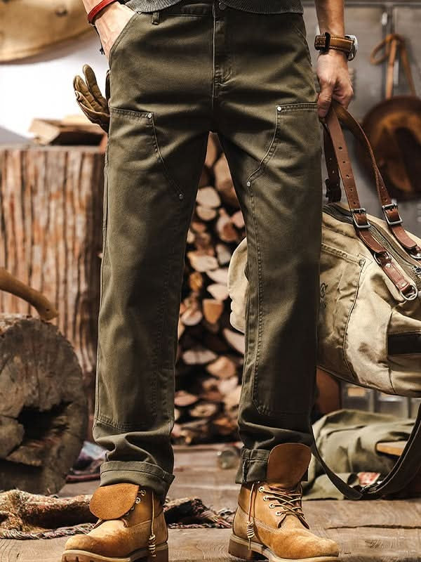 Guillermo | Pantalones de Trabajo Hombre Sarga de Algodón Pierna Recta
