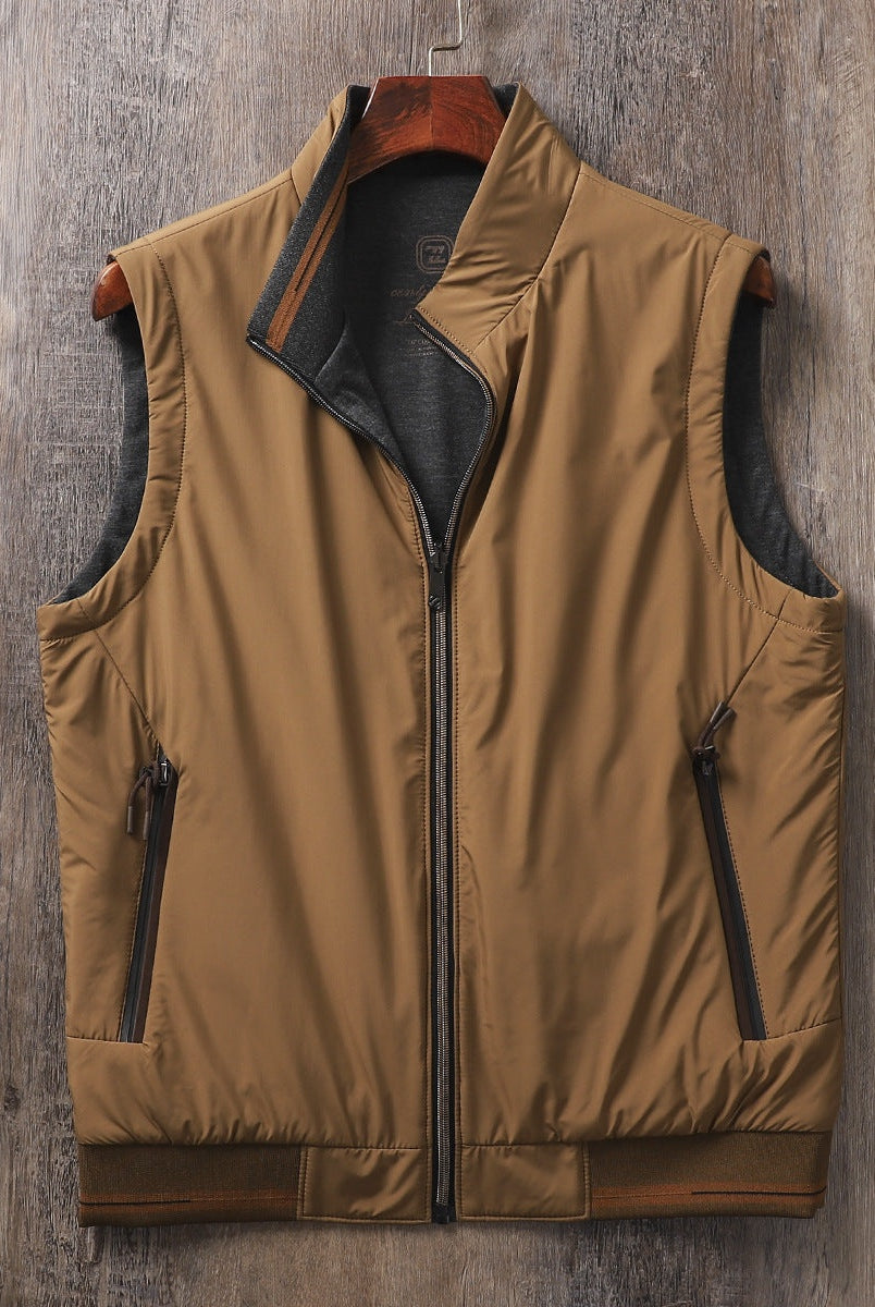 Héctor | Chaleco Acolchado Reversible Hombre Cuello Alto Cremallera