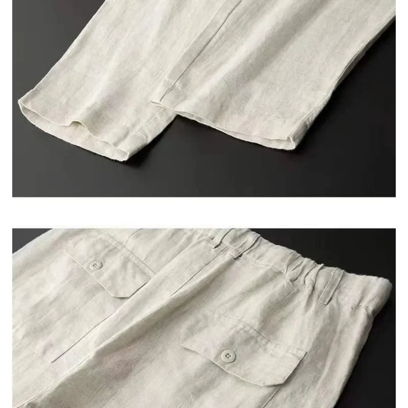 Ignacio | Conjunto de Lino Elegante Hombre Chaqueta Pantalón