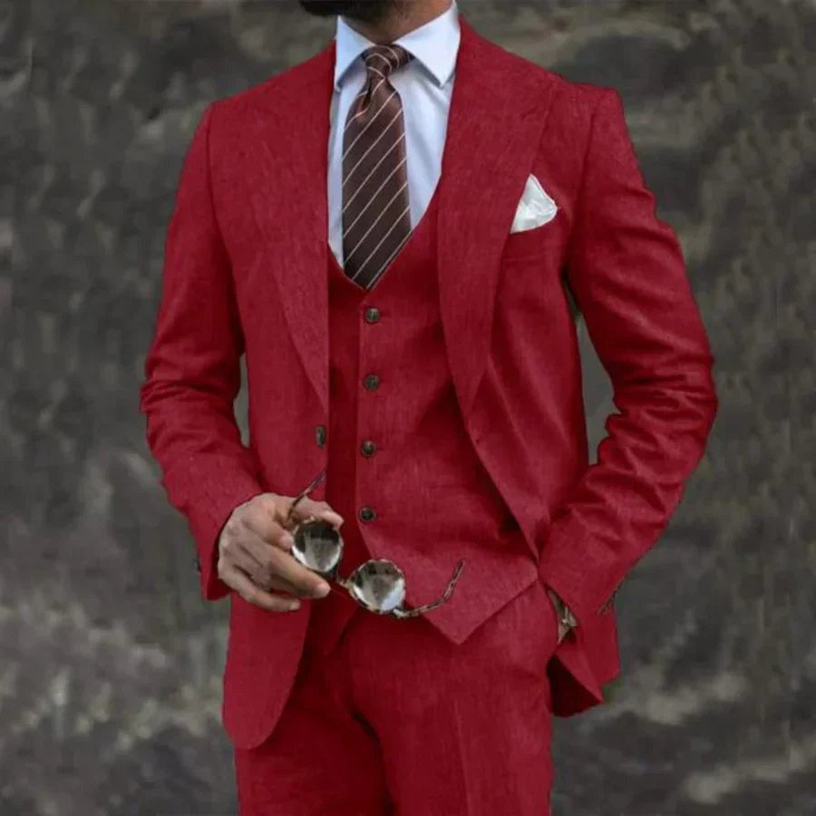 Ignacio | Traje de Tres Piezas Slim Fit Hombre Blazer Chaleco