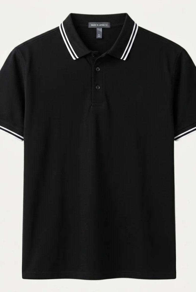 Iker | Polo de Algodón de Manga Corta Hombre Cuello Contraste