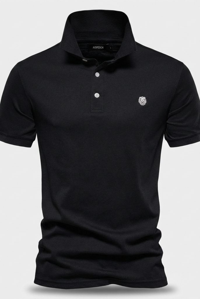 Iker | Polo de Manga Corta Hombre Algodón Piqué Logo Bordado