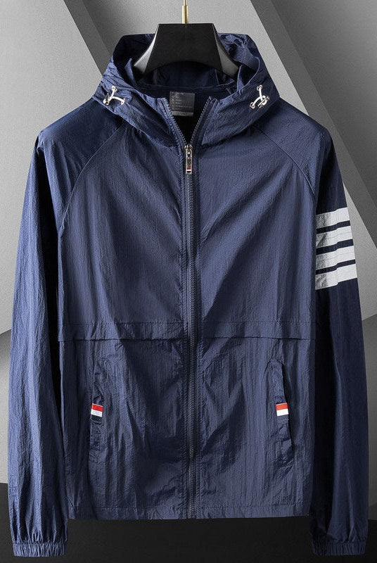 Iker | Varsity Jacket Hombre con Capucha Rompevientos