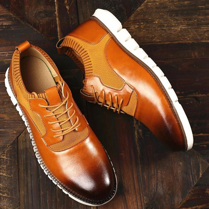 Iker | Zapatillas Casual de Cuero Hombre Suela Antideslizante