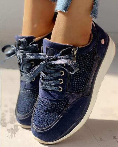 Inés | Zapatillas Deportivas con Cremallera Lateral Mujer Plataforma