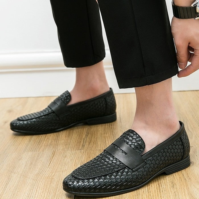Íñigo | Mocasines de Cuero Trenzado Hombre Sin Cordones