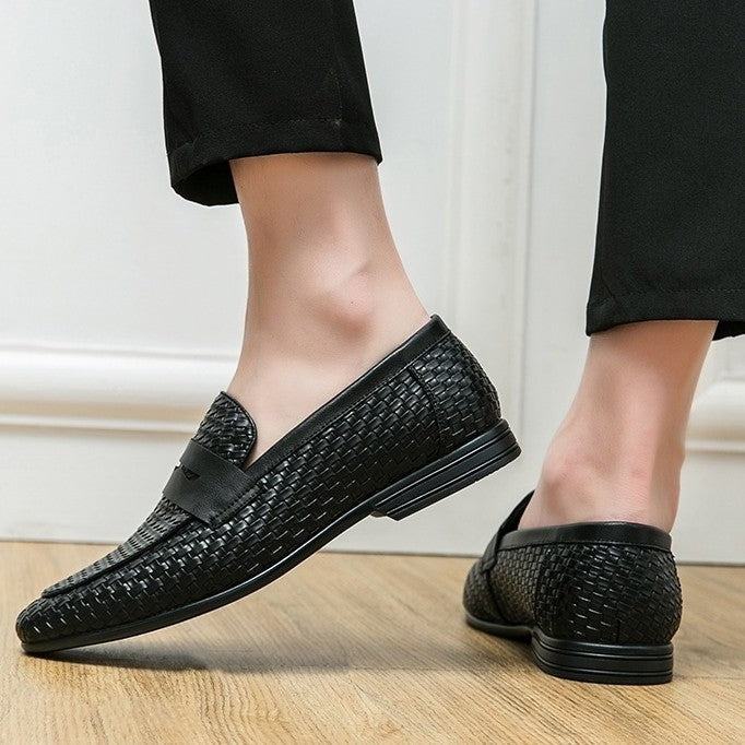 Íñigo | Mocasines de Cuero Trenzado Hombre Sin Cordones