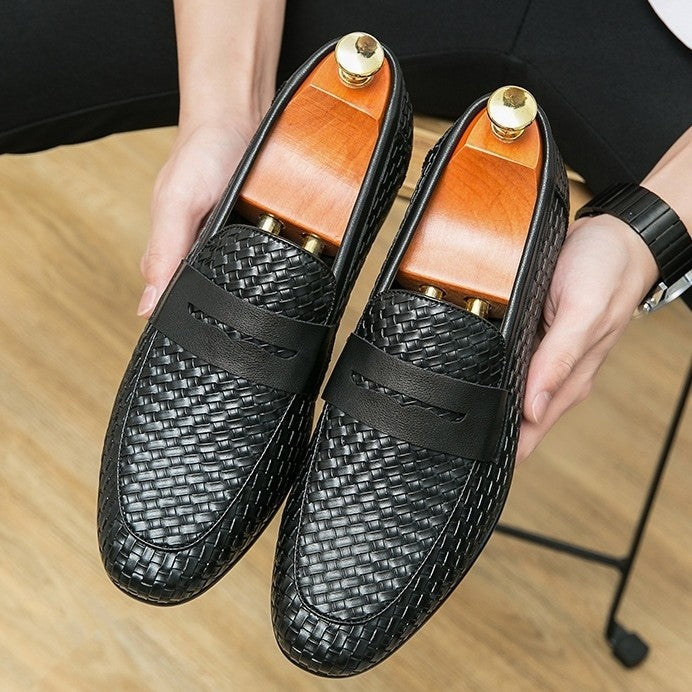 Íñigo | Mocasines de Cuero Trenzado Hombre Sin Cordones