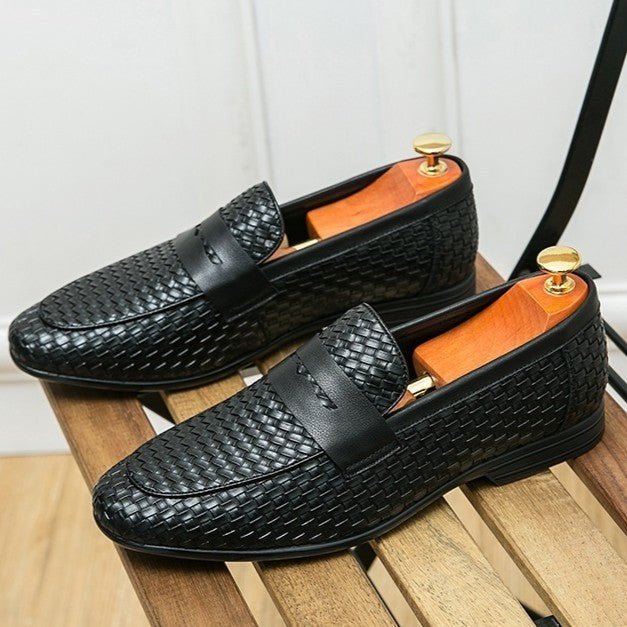 Íñigo | Mocasines de Cuero Trenzado Hombre Sin Cordones