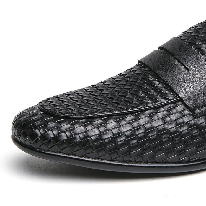 Íñigo | Mocasines de Cuero Trenzado Hombre Sin Cordones