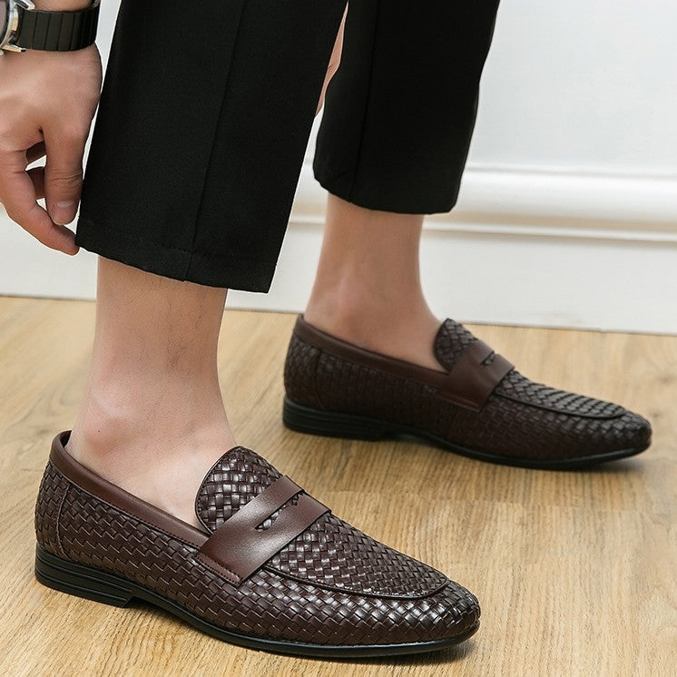 Íñigo | Mocasines de Cuero Trenzado Hombre Sin Cordones