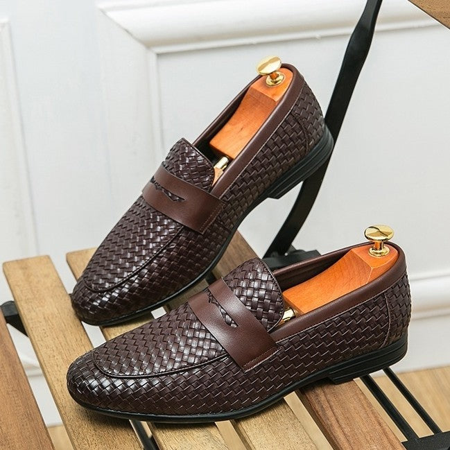 Íñigo | Mocasines de Cuero Trenzado Hombre Sin Cordones