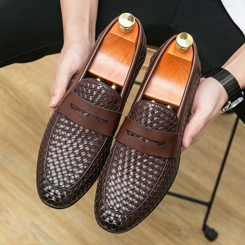 Íñigo | Mocasines de Cuero Trenzado Hombre Sin Cordones
