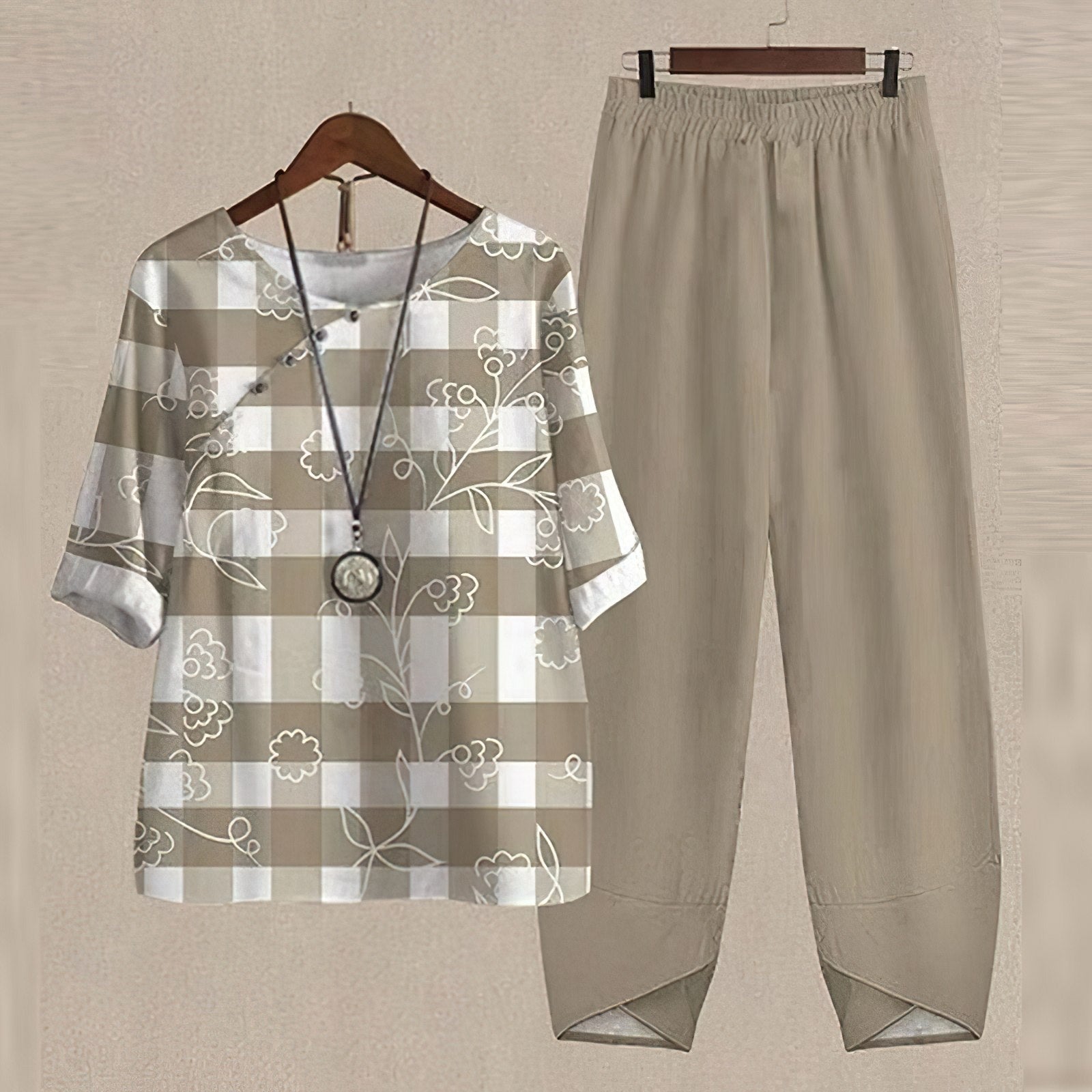Inmaculada | Conjunto Casual Estampado Mariposas Mujer Manga Corta