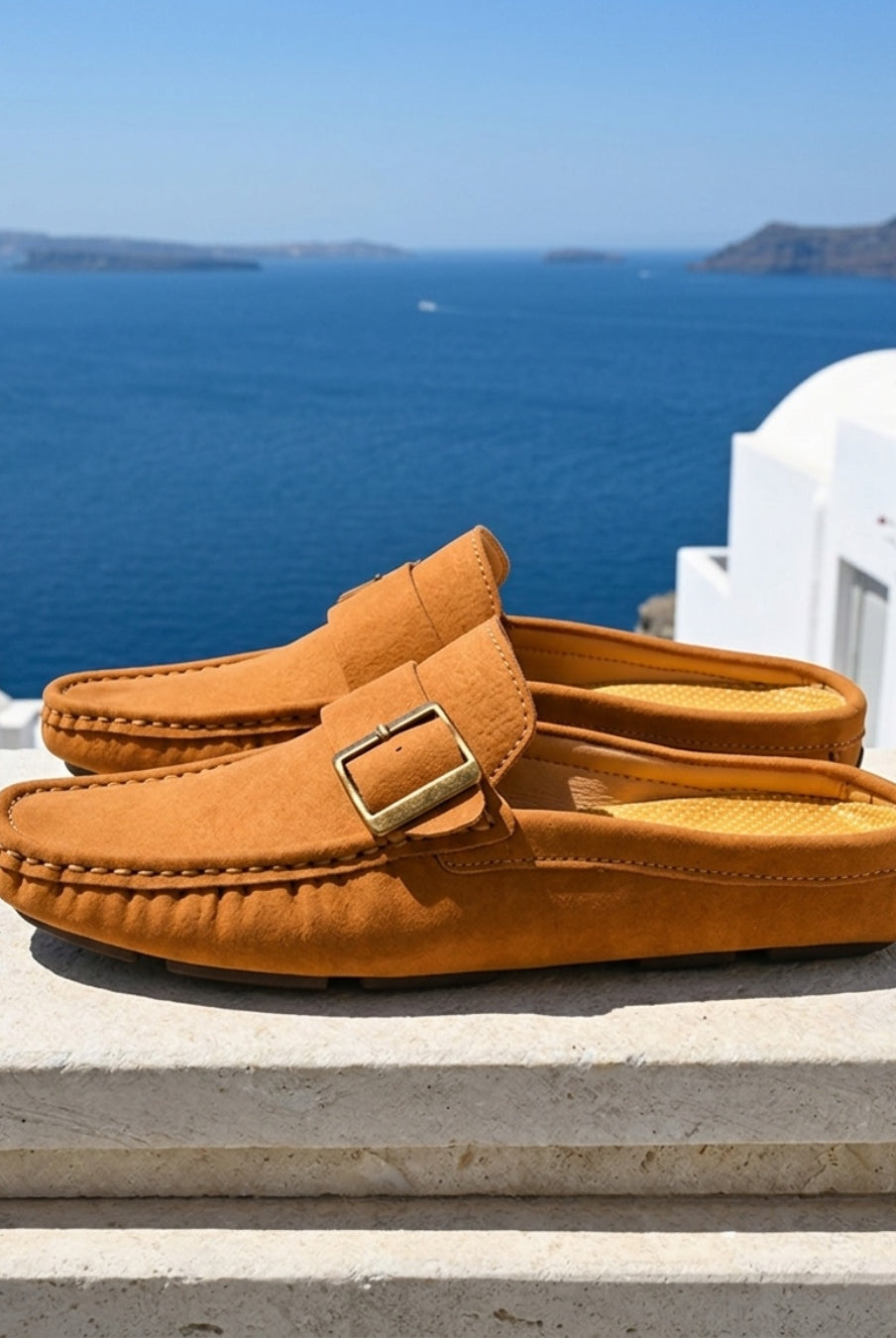 Irene | Mules de Ante con Hebilla Mujer Planas Estilo Mocasín