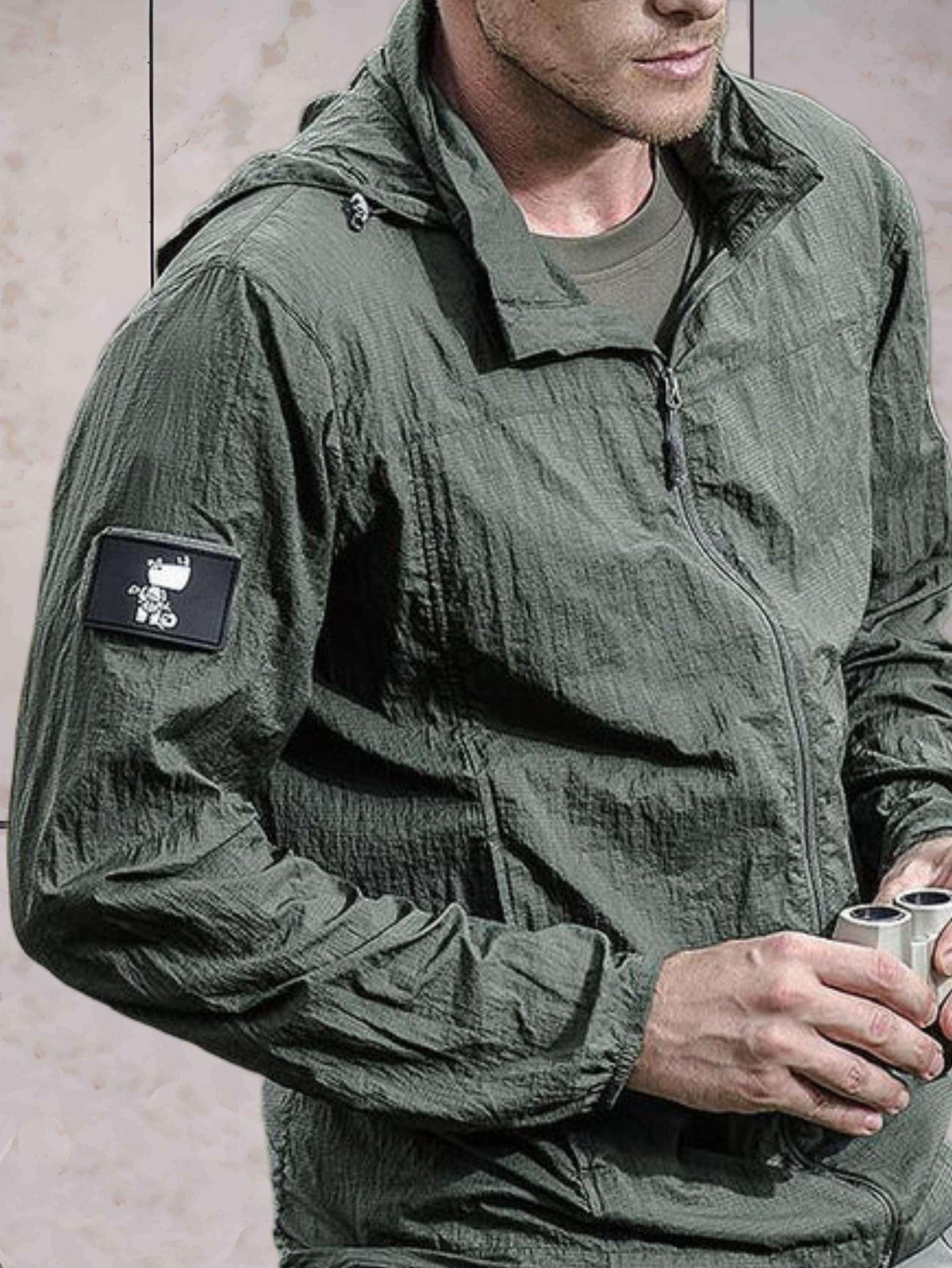 Iván | Anorak Hombre Cortavientos con Capucha Cremallera