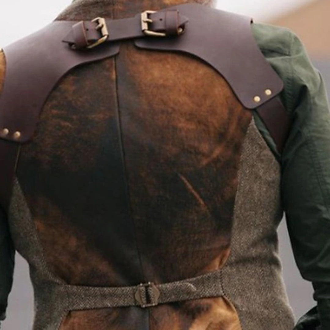 Iván | Chaleco de Tweed Hombre Corte Ajustado Botones