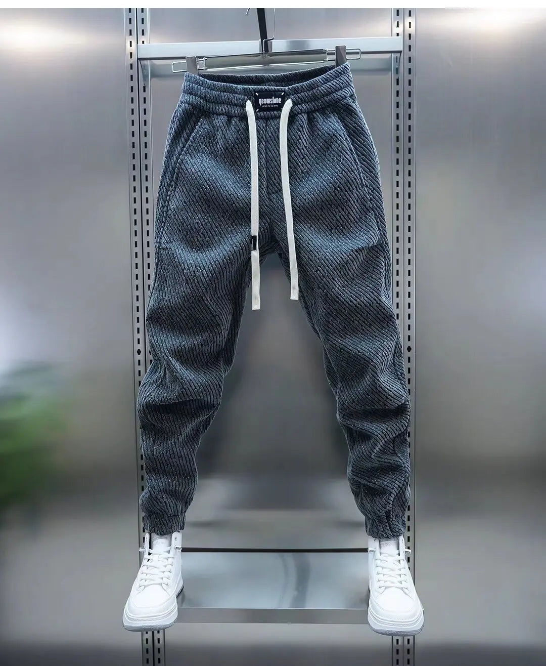 Iván | Pantalón Deportivo de Punto Acanalado Hombre Jogger Tobillo