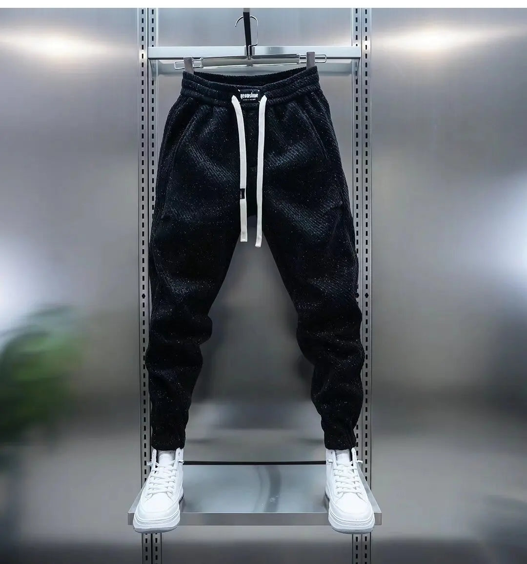 Iván | Pantalón Deportivo de Punto Acanalado Hombre Jogger Tobillo