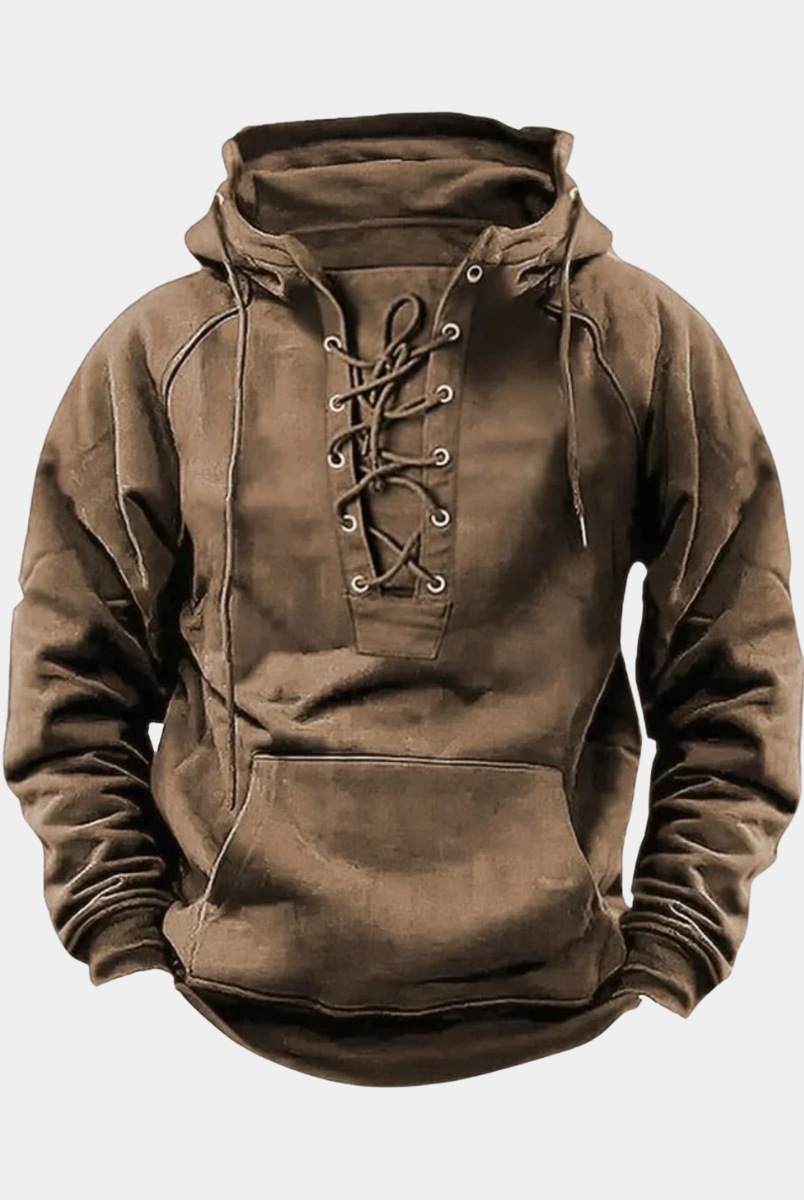 Iván | Sudadera con Capucha Hombre Cordones Bolsillo Canguro