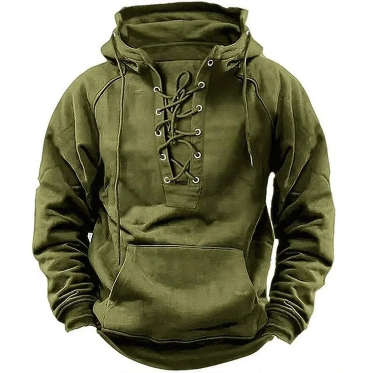 Iván | Sudadera con Capucha Hombre Cordones Bolsillo Canguro