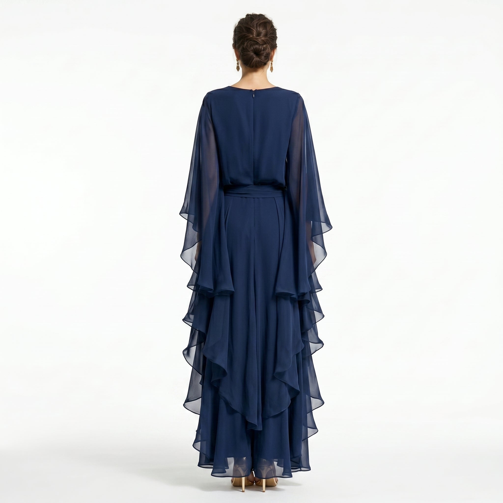 Jimena | Conjunto Elegante de Fiesta Mujer Capa Vaporosa