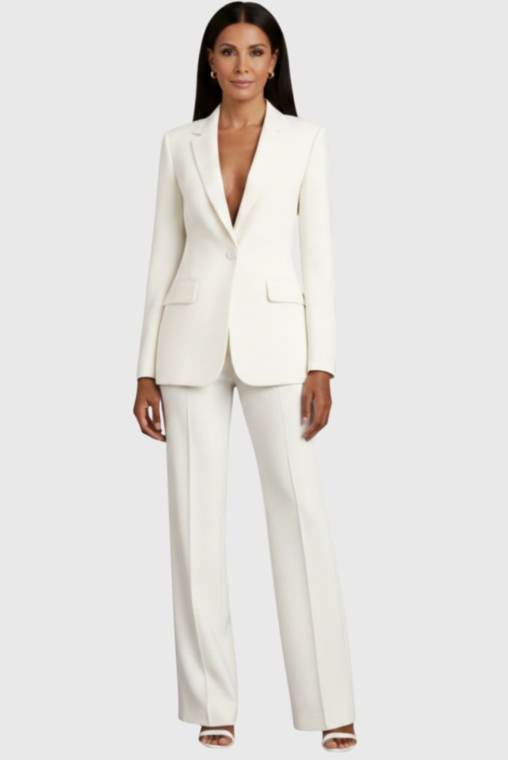 Jimena | Traje de Chaqueta Mujer Blazer Estructurado Pantalón Recto
