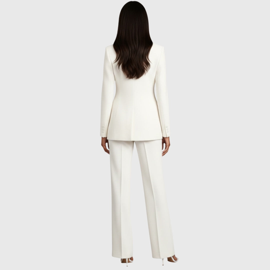 Jimena | Traje de Chaqueta Mujer Blazer Estructurado Pantalón Recto