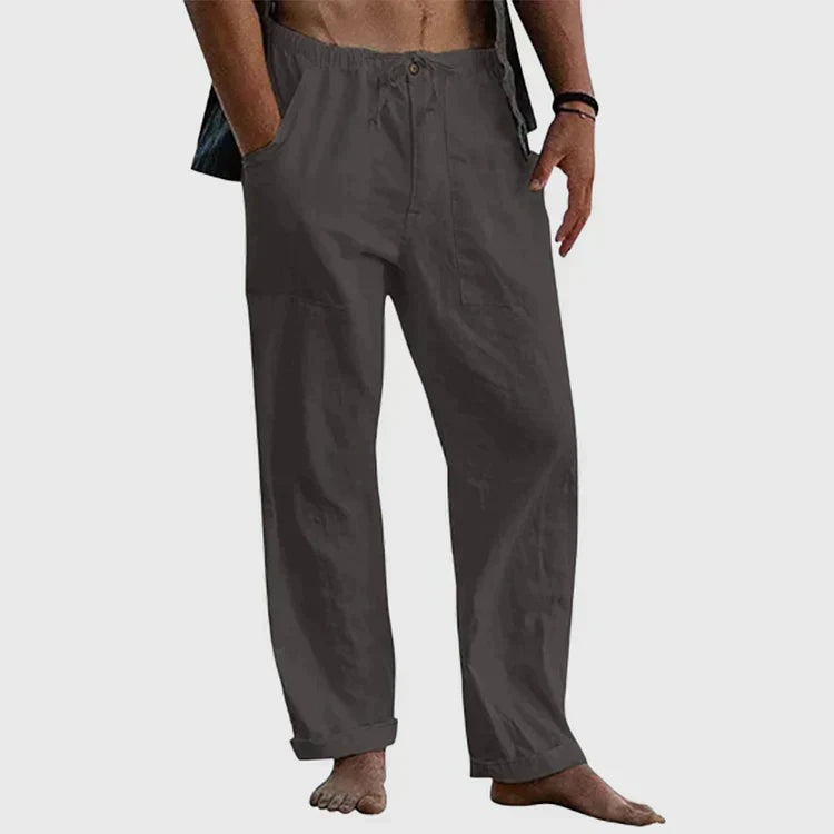 Joaquín | Pantalón de Lino Casual Hombre Cintura Elástica