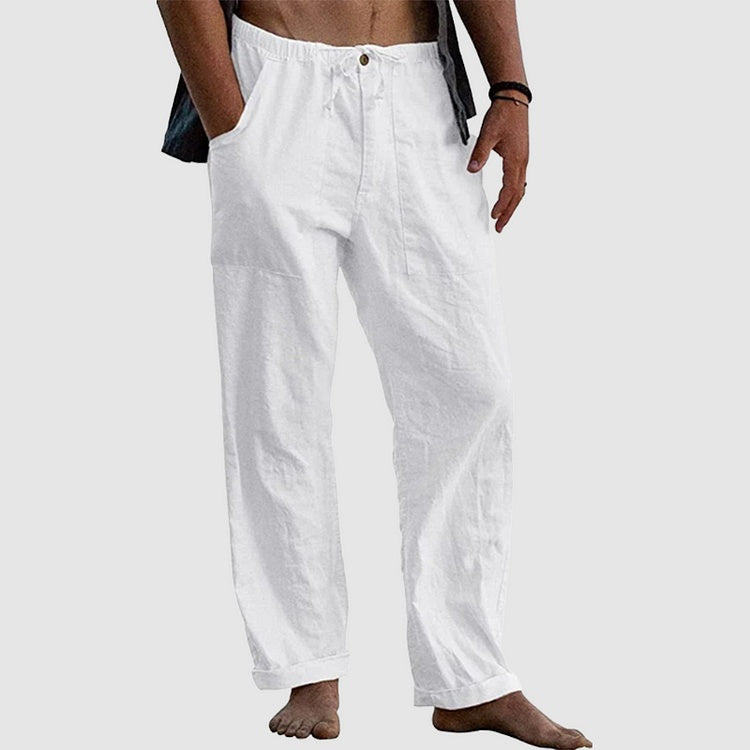 Joaquín | Pantalón de Lino Casual Hombre Cintura Elástica