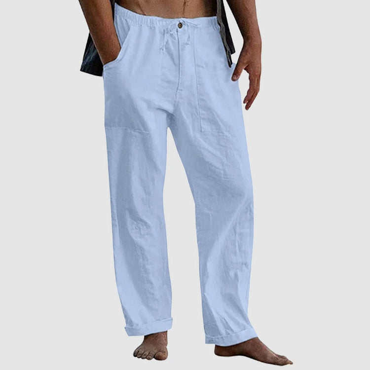 Joaquín | Pantalón de Lino Casual Hombre Cintura Elástica