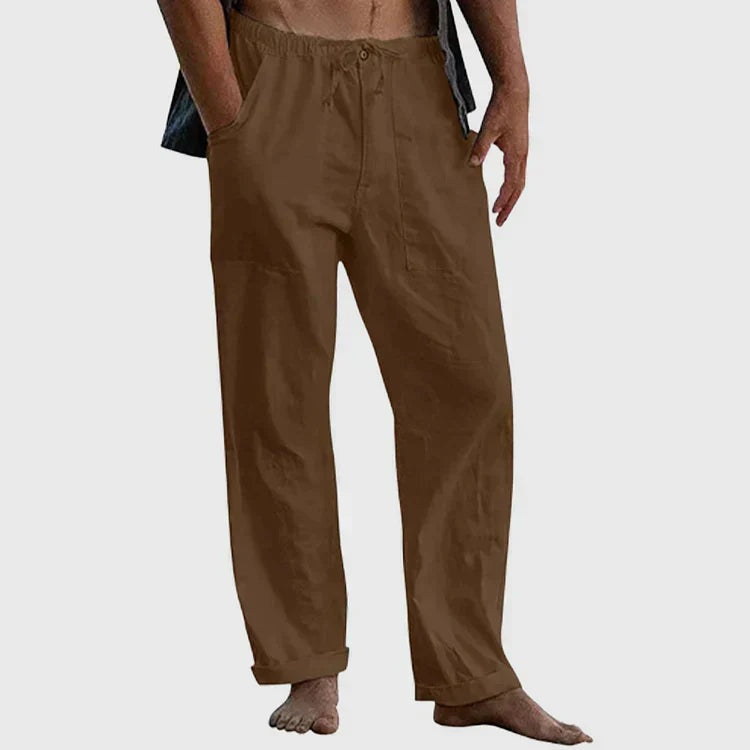 Joaquín | Pantalón de Lino Casual Hombre Cintura Elástica