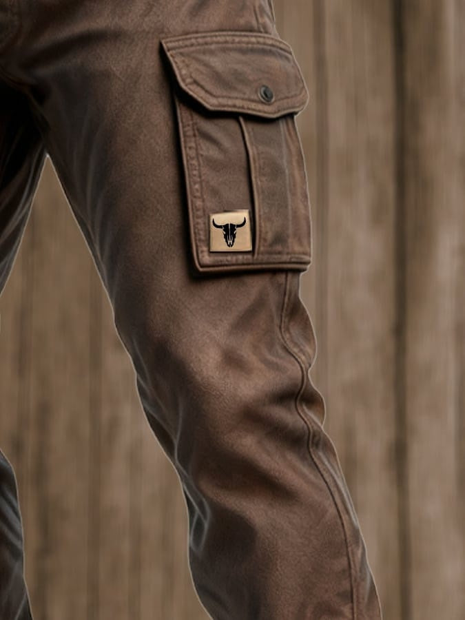 Koldo | Pantalón Cargo Hombre Bolsillos Laterales Corte Recto