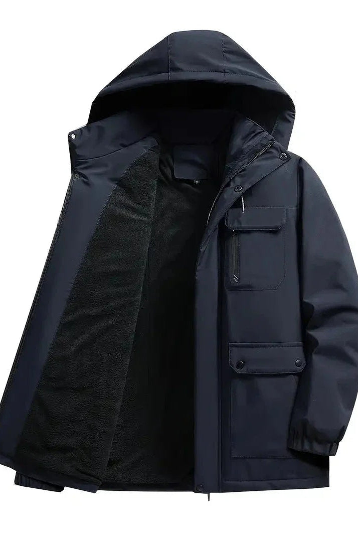 Koldo | Parka Impermeable Hombre Forro Polar con Capucha