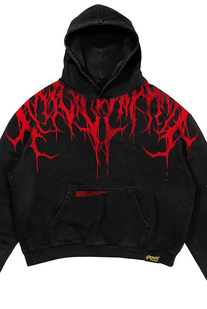 Koldo | Sudadera Oversize con Capucha Hombre Estampado Gótico