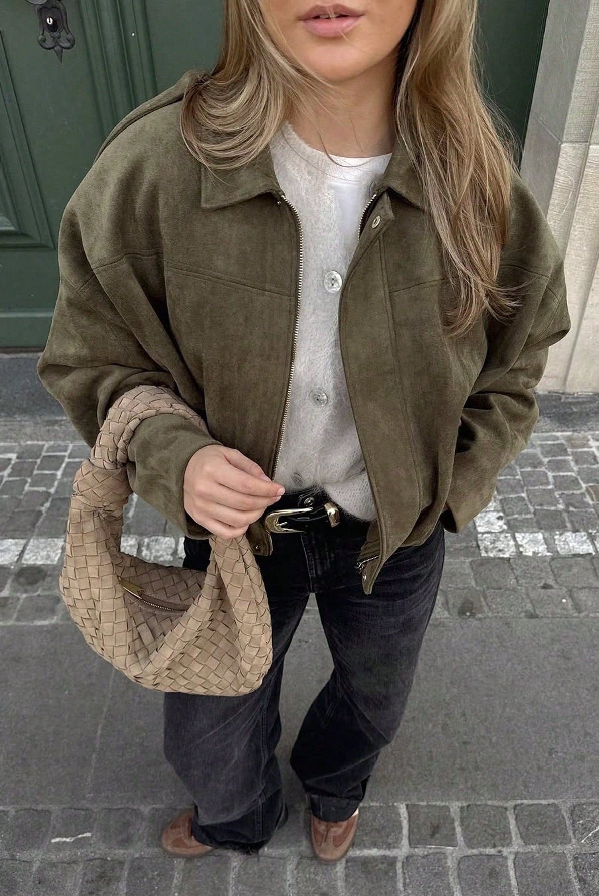 Laia | Chaqueta de Ante Mujer Oversize Cremallera