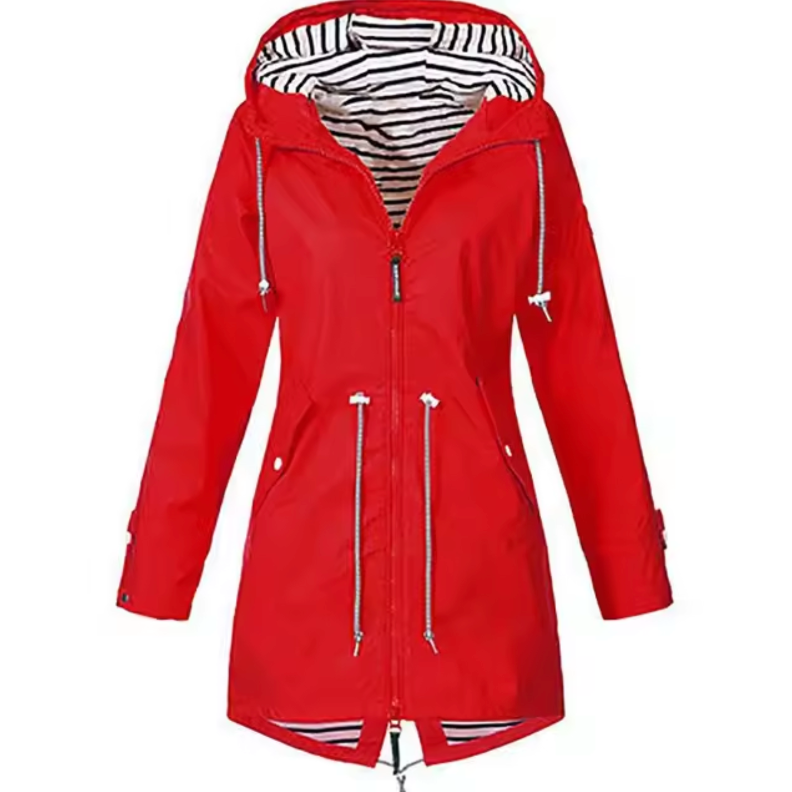 Laia | Chubasquero Impermeable Mujer con Capucha Cintura Ajustable