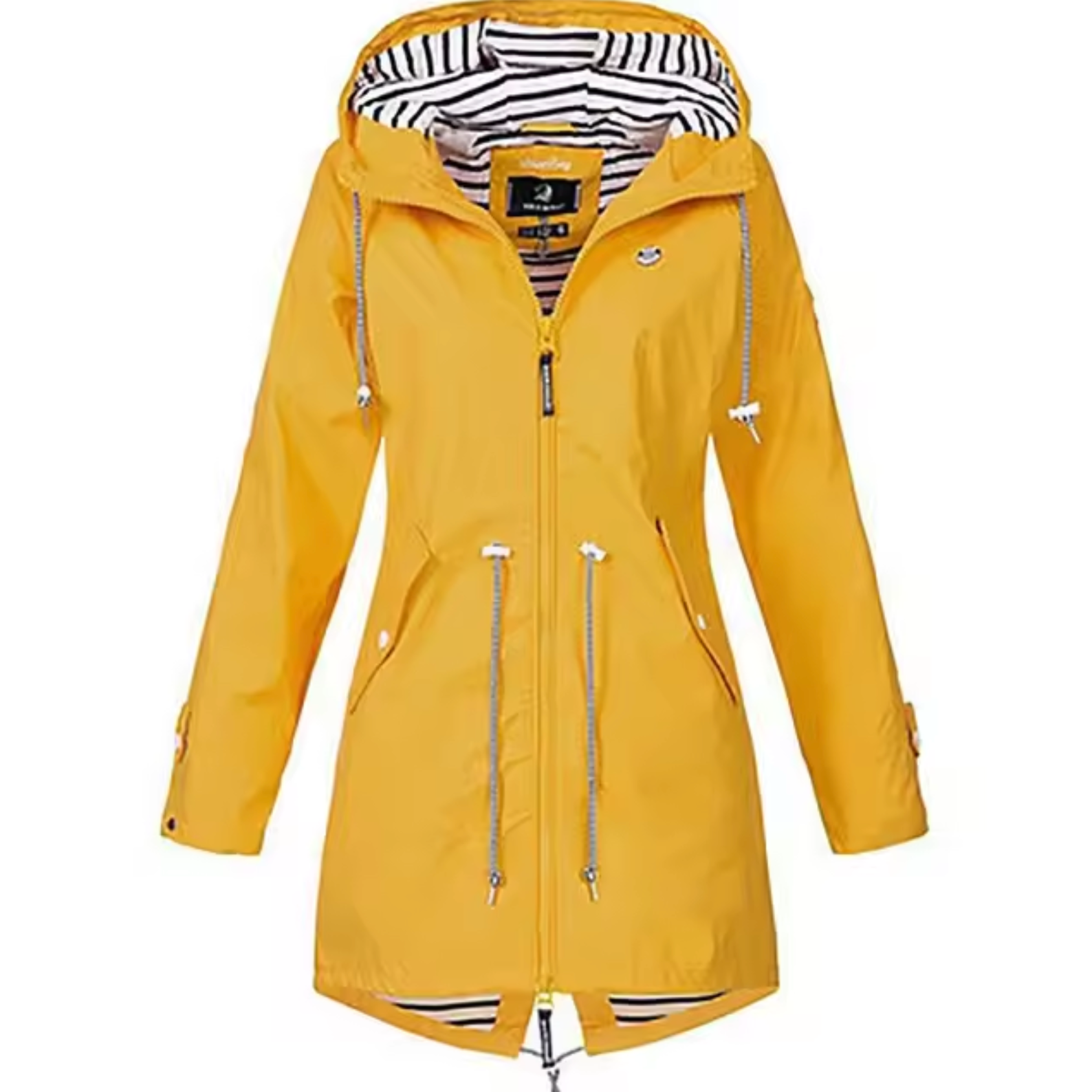 Laia | Chubasquero Impermeable Mujer con Capucha Cintura Ajustable