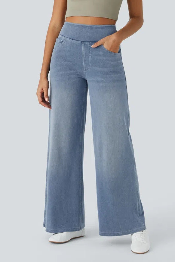 Laia | Jeans Wide Leg de Cintura Alta Mujer Pierna Ancha