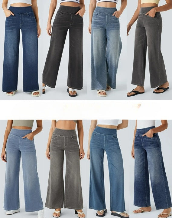Laia | Jeans Wide Leg de Cintura Alta Mujer Pierna Ancha