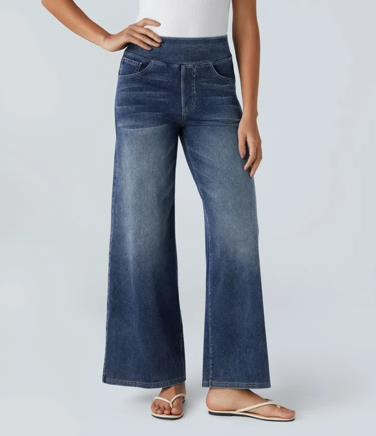 Laia | Jeans Wide Leg de Cintura Alta Mujer Pierna Ancha