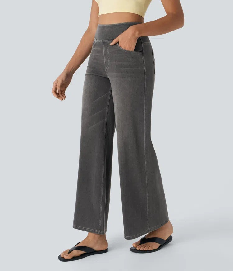 Laia | Jeans Wide Leg de Cintura Alta Mujer Pierna Ancha