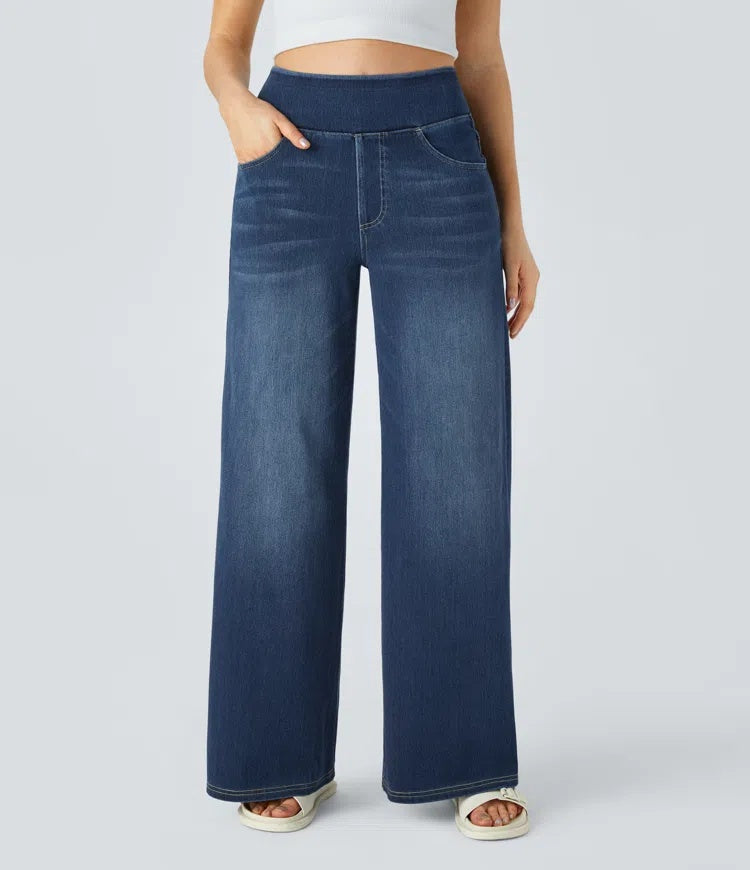 Laia | Jeans Wide Leg de Cintura Alta Mujer Pierna Ancha